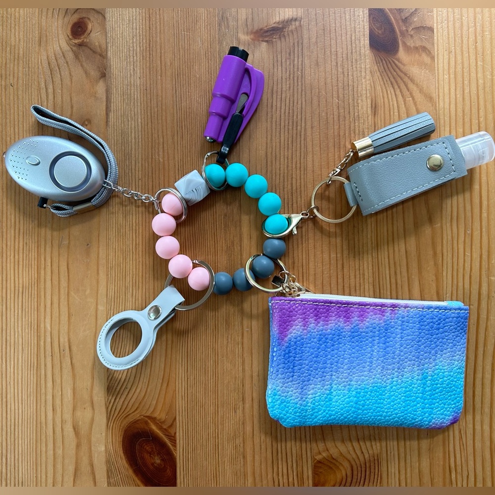 Safety keychain wristlet- graduation gift